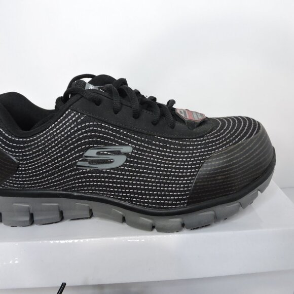 Skechers safety toe shoes, Slip Resistant, Woman's Size 7, Black. brand new - Picture 2 of 5